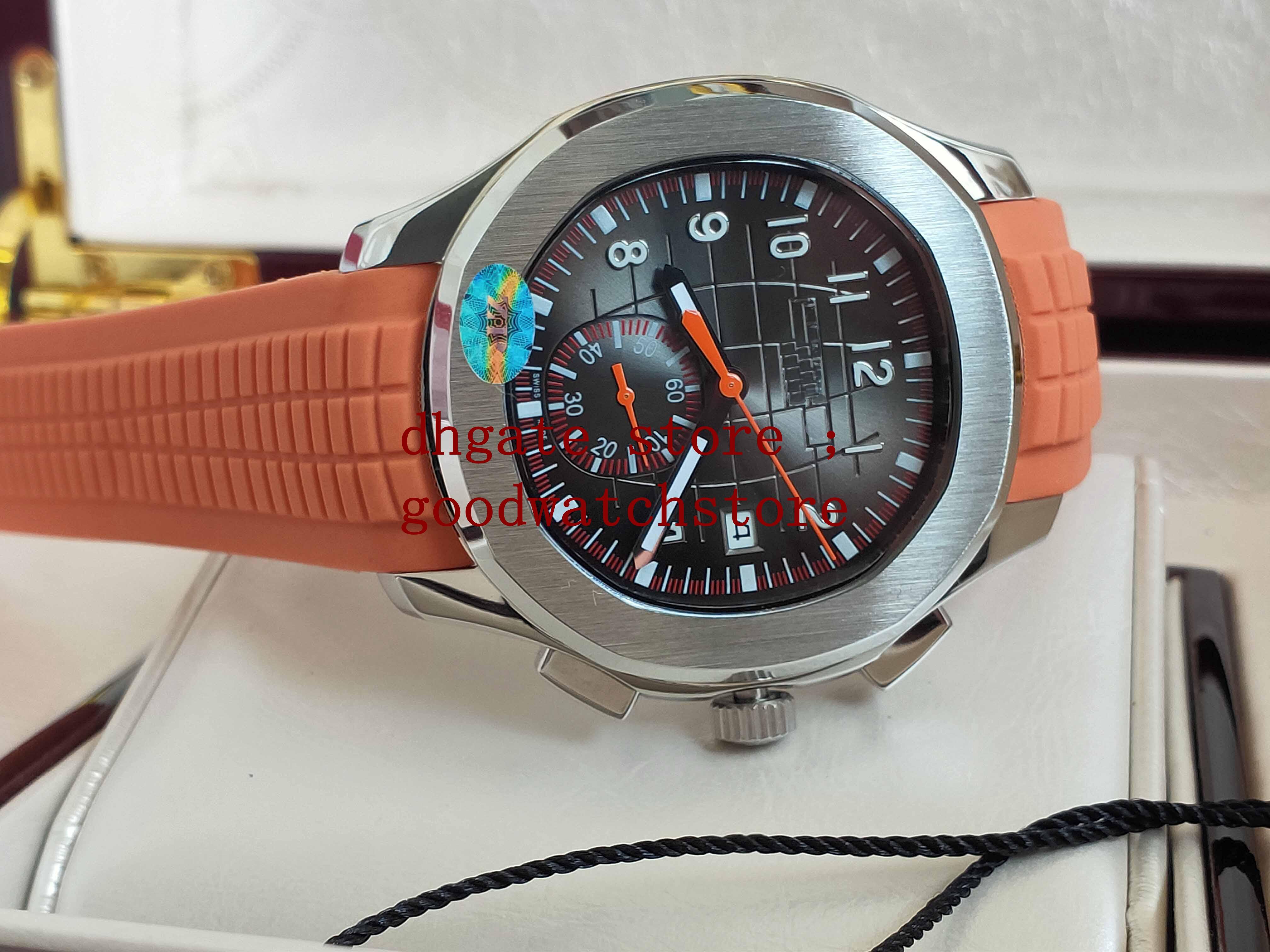 

2021 Men Wristwatches 42mm Quality Cal.324 S C 5968A 5968 Movement Mechanical Automatic Men's Orange rubber band Watches, Gray