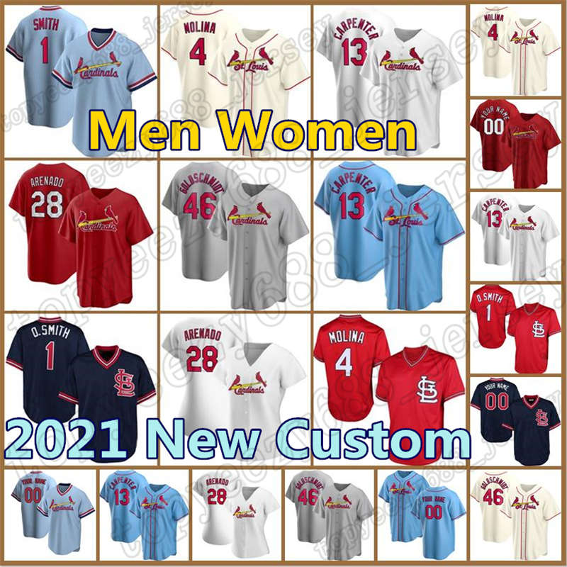 

Custom 28 Nolan Arenado Jerseys Cardinal Baseball 4 Yadier Molina 46 Paul Goldschmidt 1 Ozzie Smith 13 Matt Carpenter 34 Yairo Munoz Men, Women custom new coolbase(hongque)