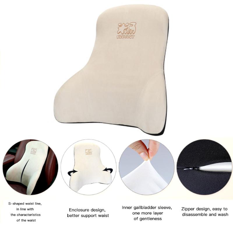 

Seat Cushions Lumbar Support Pillow Back Cushion Memory Foam Backrest For Car Interior Accessories