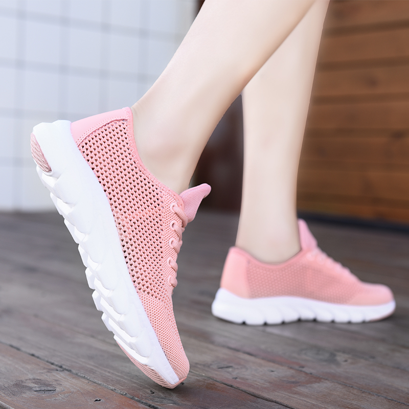 

Top Fashion 2021 Off Men Womens Sport Running Shoes High Quality Solid Color Breathable Outdoor Runners Pink Knit Tennis Sneakers SIZE 35-44 WY30-928