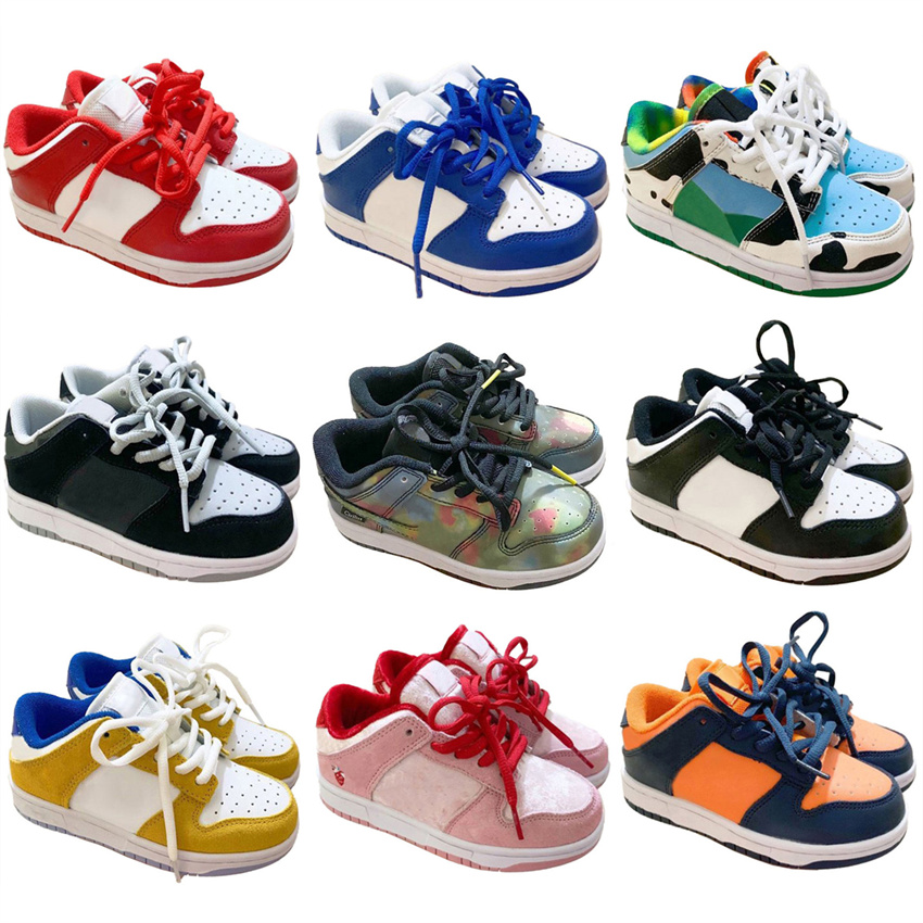 

Top quality Design Chunky Dunk SB Kids Running Shoes Boys Girls Low Children Leather Sneakers Yellow Green Blue Pink Bear Toddler Sports Trainers Walking, Color 8