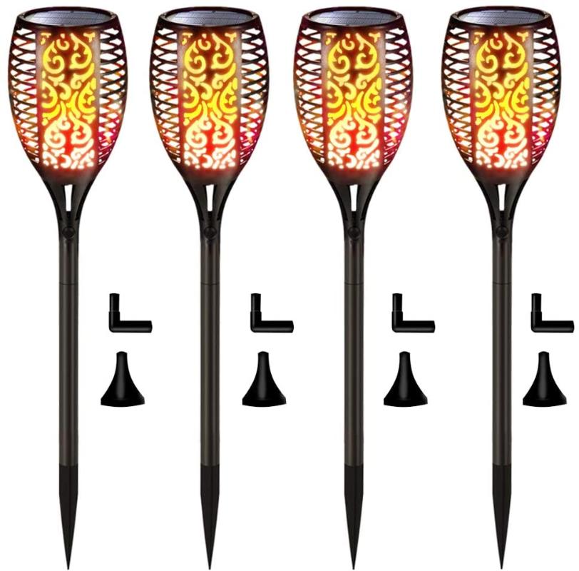 

Strings Solar Lights Upgraded 96LED Torches Outdoor Spotlights Decoration Lighting Dusk Auto On/Off Security Torch Light
