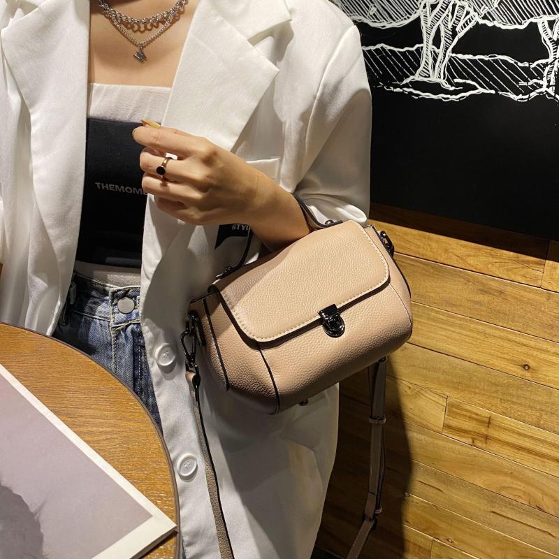 

Evening Bags Tide Women's Bag Genuine Leather Versatile Cowhide Shoulder Crossbody Large Capacity Lychee Pattern Small Square, Black