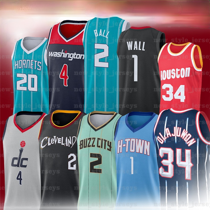

Ball 2 LaMelo John 1 Wall Hayward 20 Gordon 4 Westbrook Edwards Russell Sexton Collin Charlotte Hornets Rockets Basketball Jerseys, Black;red