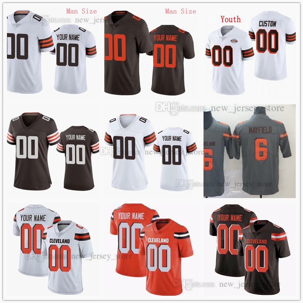 

Custom ClevelandFootballJersey Jerseys 2022 Mens Women Youth Kids Jersey Message any number name on the order Size S-4XL, Kids only s-xl