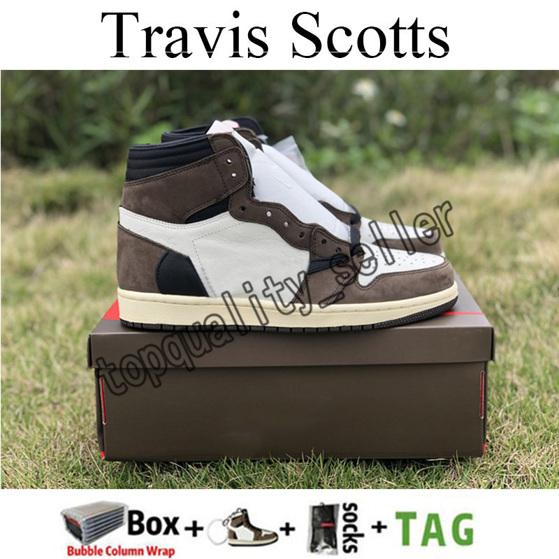 

2021 TOP Quality High OG jumpman 1 1s Mens Women Basketball Shoes University Blue Travis Scotts Dark Mocha Trainer Sport Sneakers Size 36-45