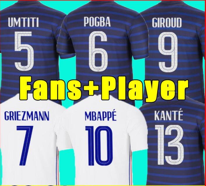 

2020 2021 soccer jerseys MBAPPE GRIEZMANN KANTE POGBA Maillot de foot 2020/2021 Men football shirts, Black
