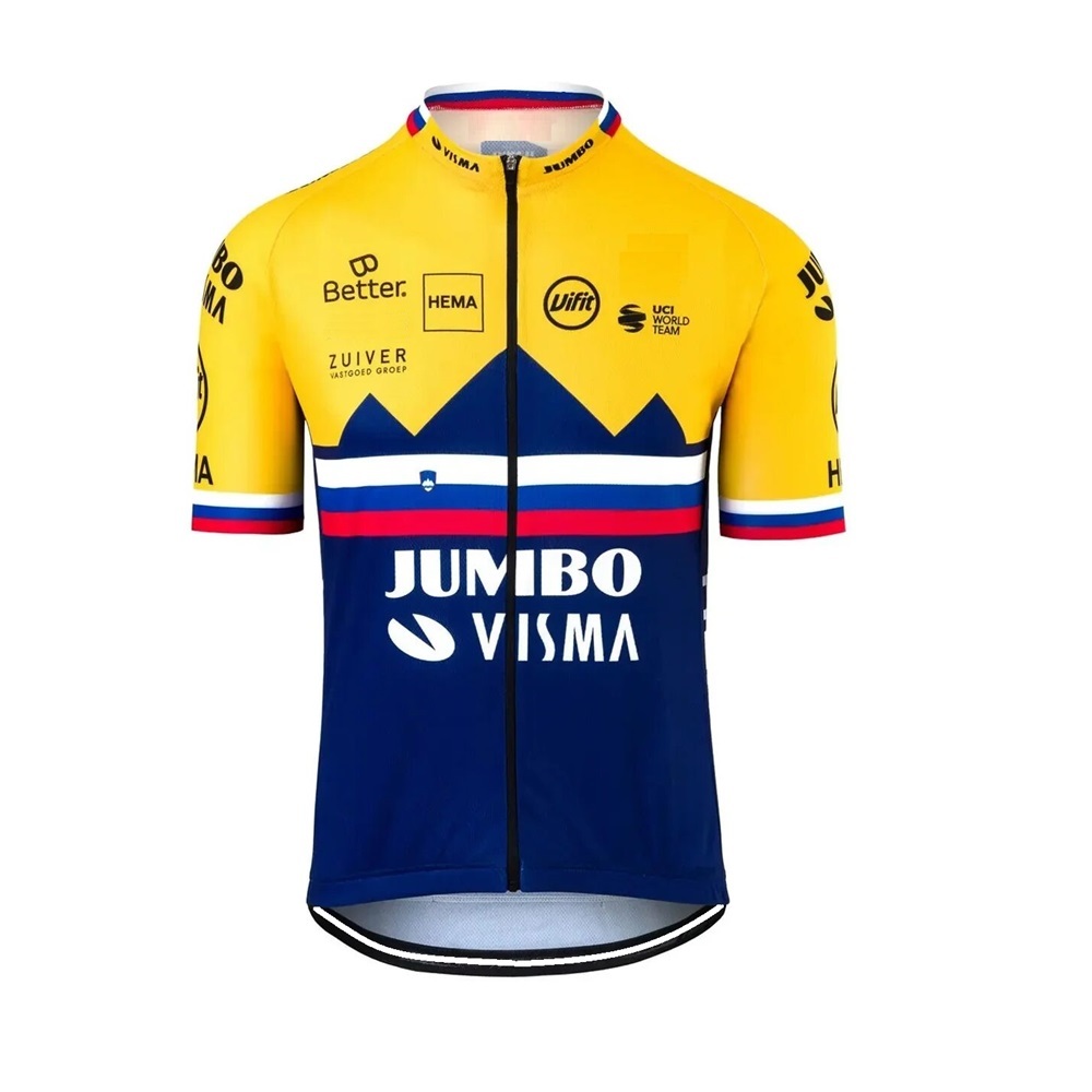 

2020 Team JUMBO VISMA Cycling Jersey Short sleeve Roglic Road Bike shirts Slovenia Cycling Clothing MTB Bicycle Maillot X0503