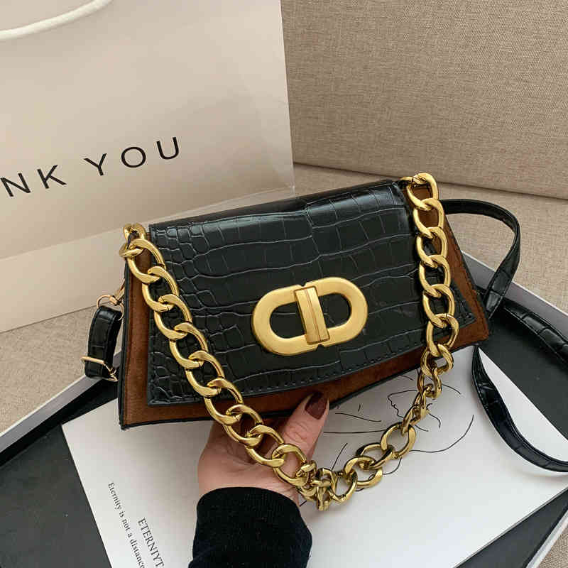 

New Dign Alligator Ladi Armpit Bags Lady Chain Bag Shoulder Trendy Women Hand Bags 2021