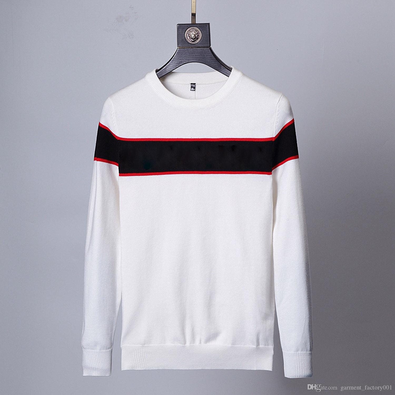 

21ss Mens Sweaters Long Sleves Knits Letters Embroidery Fashion OW Hoodie burb sweater Men Tops Knit the Clothing north Sweatshirt face bur, White;black