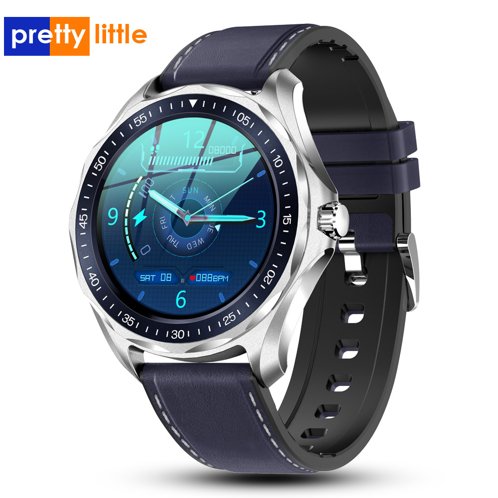 

S09plus Smart Watch Men IP68 Waterproof Heart Rate Fitness Tracker Smart Clock For Android IOS Smartwatch Bluetooth 5.0g, Blackleather