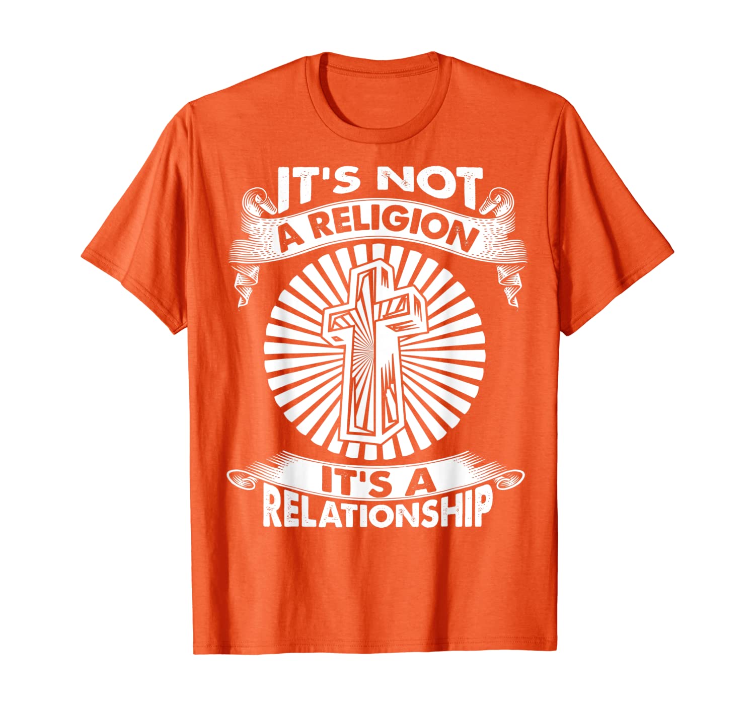 

Christian T-Shirts It's Not a Religion It's a Relationship, White;black