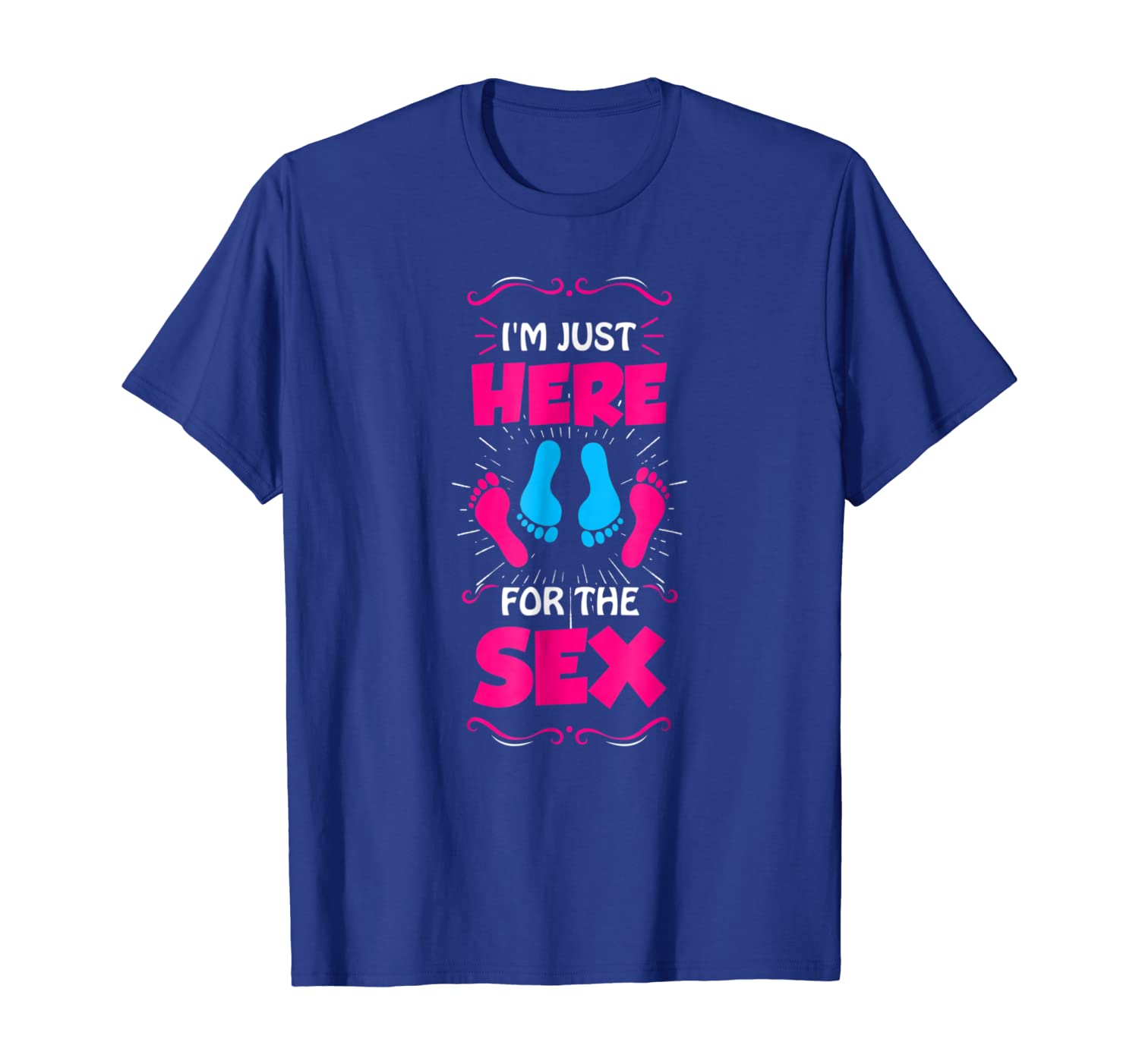 

i'm just here for the funny gender reveal party shirt, White;black