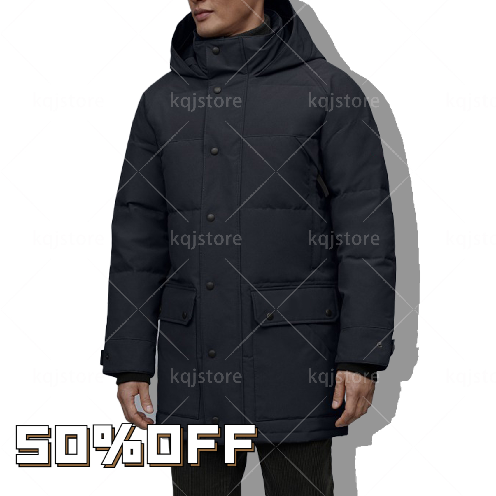 

Top Fashion Man Winter Classic Wolf Fur travel Down Jacket Long Parka Wind proof Puffer Coats Warm Overcoat, Photo color