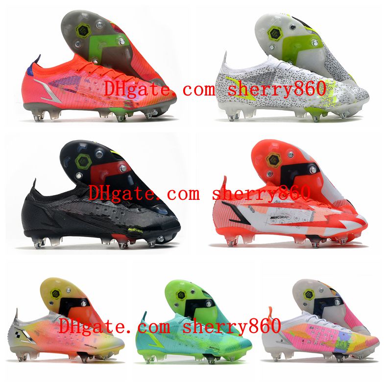 

2021 soccer shoes cleats Mercurial Superfly XIV Elite SG PRO Anti Clog football boots mens Neymar Ronaldo CR7 Tacos de futbol Trainers Sports, As picture 6