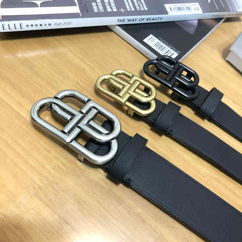 

Paris Bb Belt, Net Red, Men's and Women's Minority, Geometric Letter, Copper Buckle, b Family Thin Head, Leather, Versatile, Black;brown