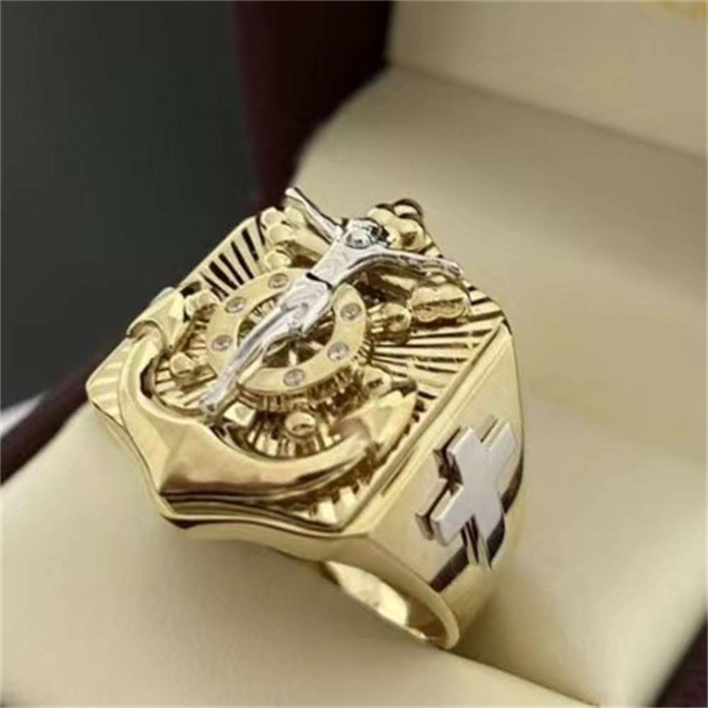 

ring Sanjie alloy creative Christian national style personalized men's Jesus Cross jewelry