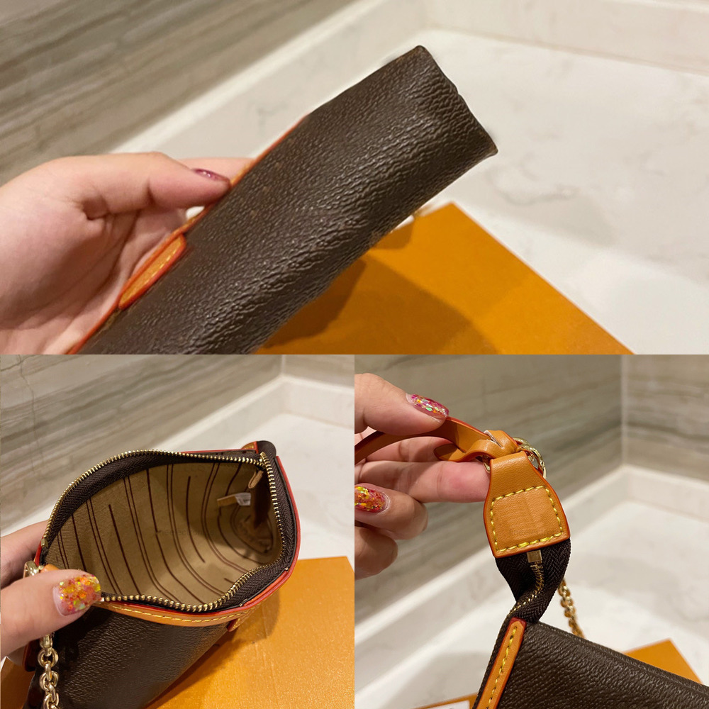 

Hand bag Genuine Leather Classic Fashion Letter Detchable Crossbody Chain Zipper Handbags P1111-4, Brown