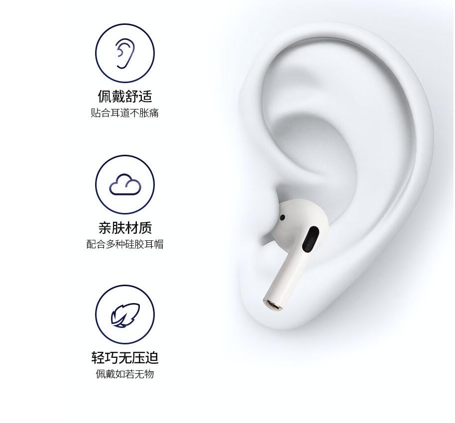 

Bluetooth Earphones Wireless Headset Support wireless charging Mini bluetooth headset with retail box data line and instruction manual headset