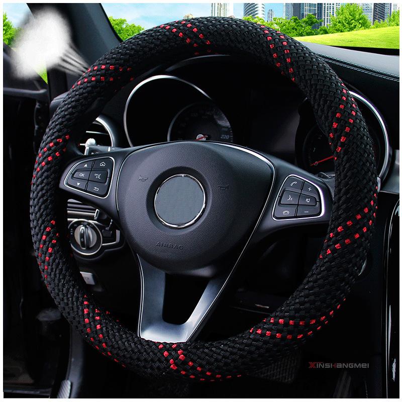 

Steering Wheel Covers Car Cover Ice Silk Breathable Non-Slip Grip Suitable Auto Steering-Wheel Accessories