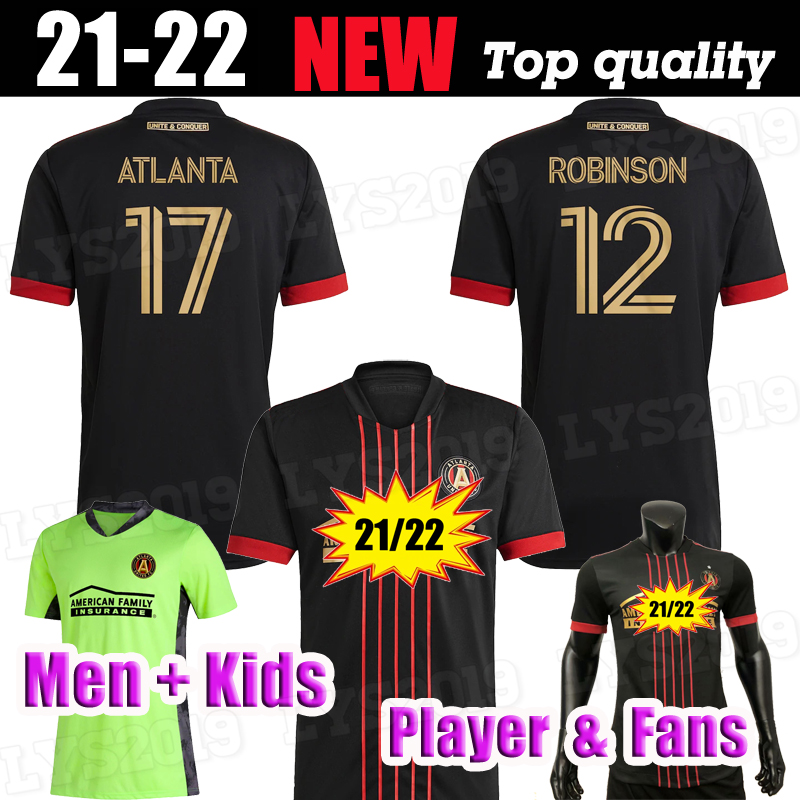 

21 22 Atlanta United FC Soccer Jersey Player Version MORENO MARTINEZ BARCO ROBINSON football shirts VILLALBA 2021 2022 Men kids set maillots