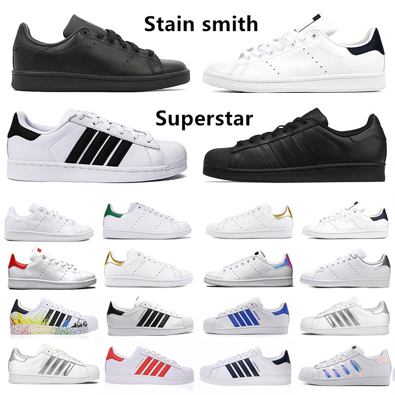 

Classic og stan smith superstar mens Running shoes Silver Iridescent fashion triple black white green platform superstars men women trainers sports sneakers, Item#14