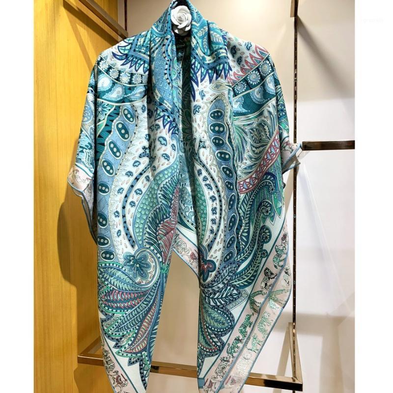 

Scarves Women Winter Cashmere Blanket Scarf Wraps 130x130cm, Blue;gray