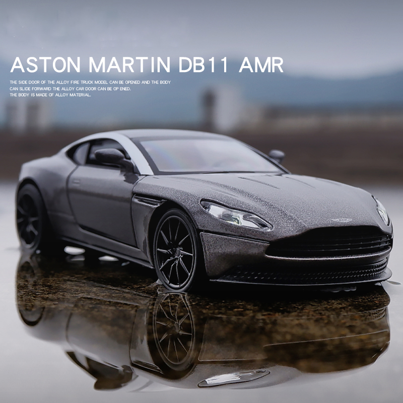 

132 Aston Martin DB11 Metal Toy Cars Diecast Scale Model Kids Present With Pull Back Function Music Light Openable Door