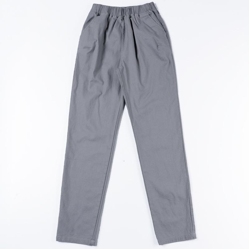 

Women's Pants & Capris Women 2021 Spring Summer Female Fashion Solid Elastic Waist Casual Cotton Linen Trousers Loose Harem Pantalon Femme1, Black;white