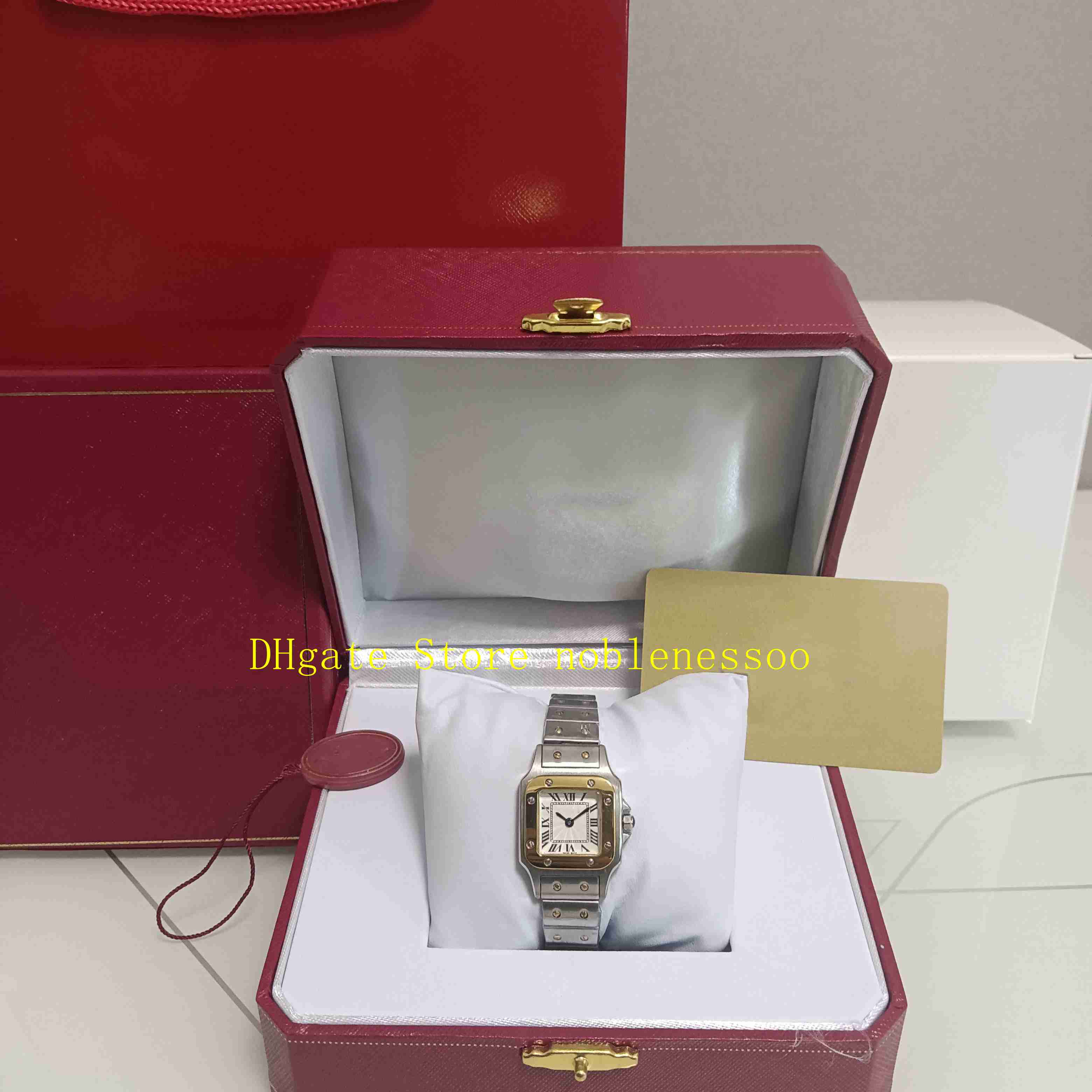 

Real Photo With Original Box Ladies Watch Women 25MM W20012C4 Quartz 18K Yellow Gold Roman Dial Lady Two Tone Bracelet Women's Watches Wristwatches, 01