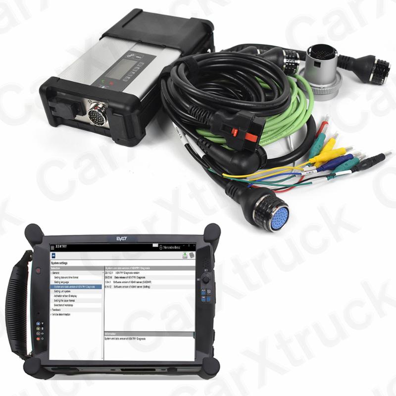 Lecteurs de code Outils d'analyse Xentry Mb Sd C5 Camion de voiture avec Evg7 Ordinateur portable Star Multiplexer Scanner de diagnostic automati