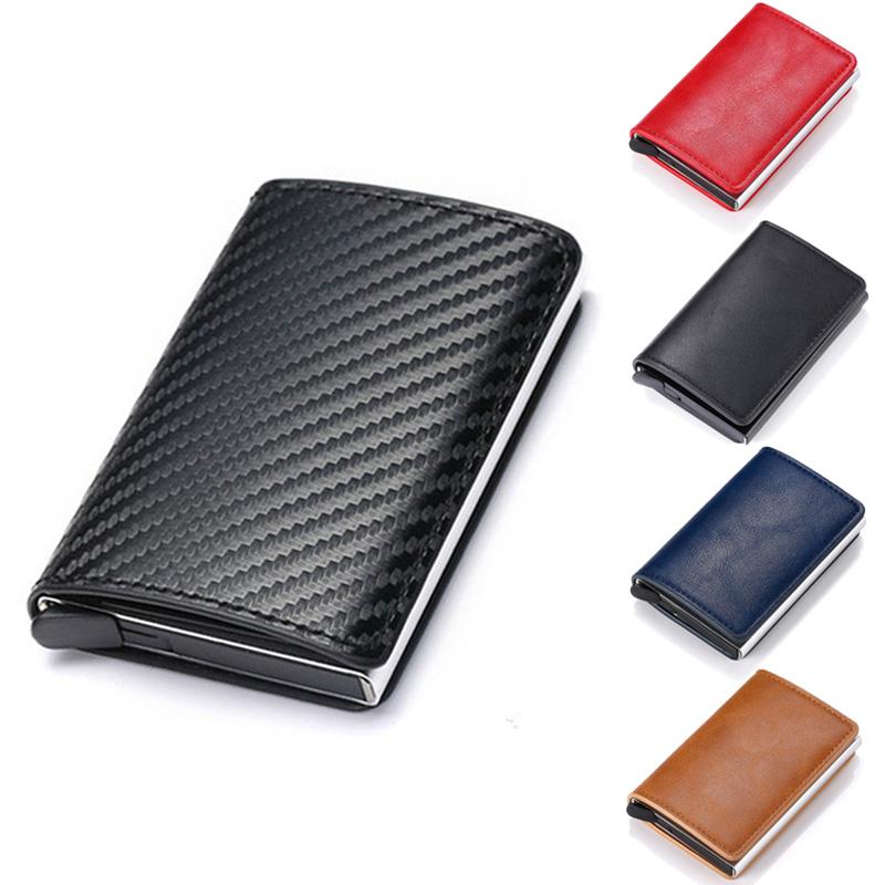 

Carbon Fiber Leather Wallet Men's Magic Tri-fold PU Ultra-thin Fashion Business Casual WalletMini Card Holder Women Wallets, Black