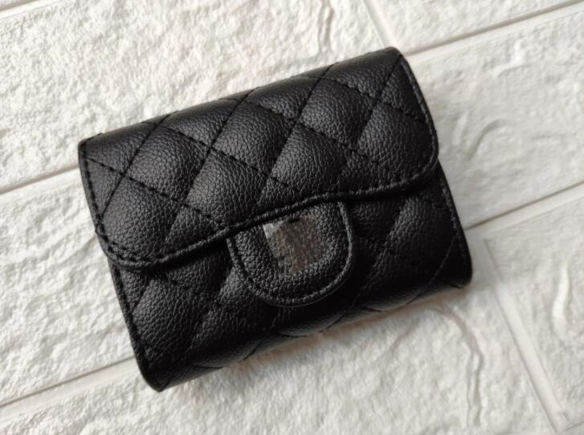 

Designer new change card bag Lingge magnetic buckle small handbag wallet, Red;black