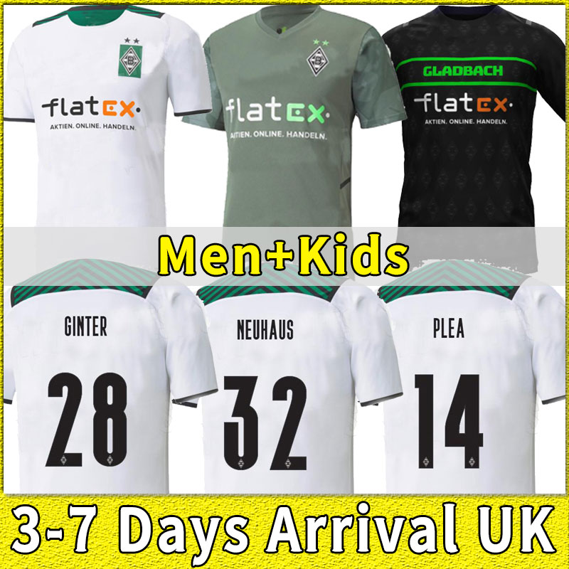 

2021 2022 Monchengladbach soccer Jerseys Anniversary Edition Gladbach man kids shirt PLEA ZAKARIA NEUHAUS THURAM foootball 21 22, Away