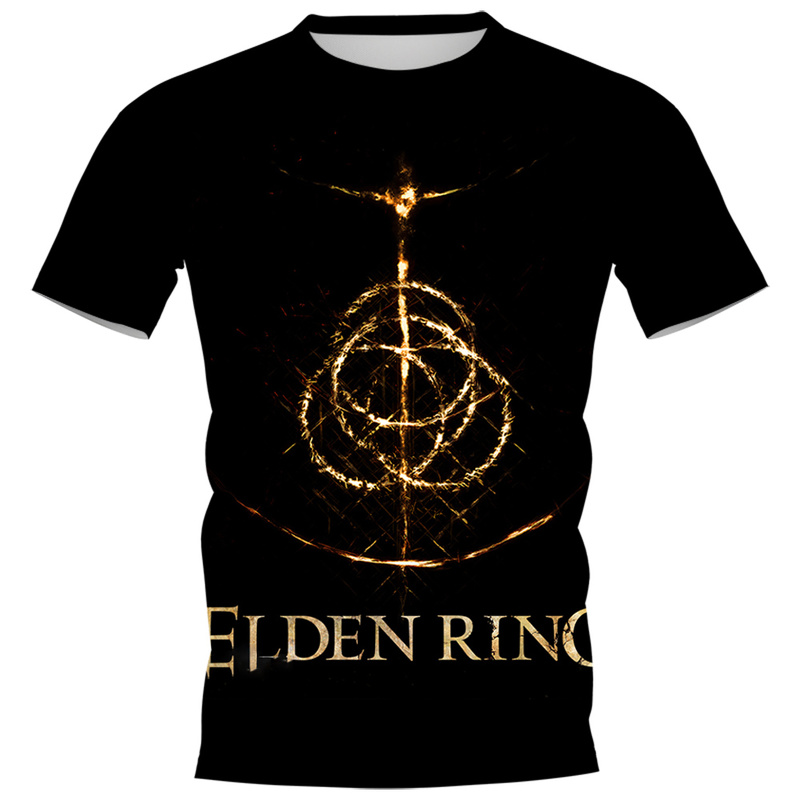 

CLOOCL Game Elden Ring 3D Printed T-shirts Mens Casual Clothes Slim Short Sleeve Shirts Teens Tops, #1