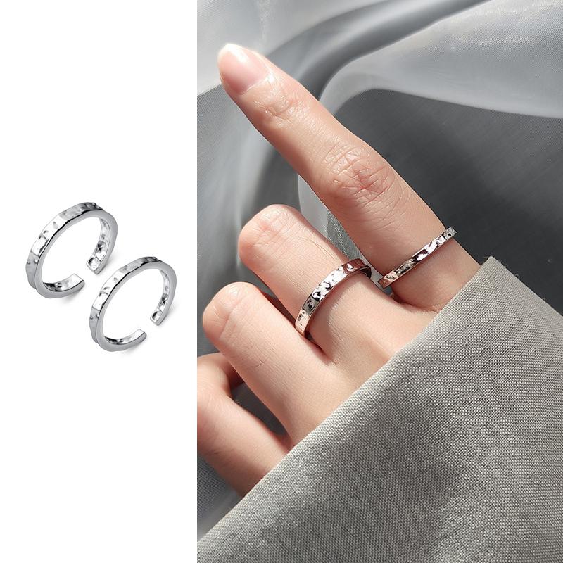 

Cluster Rings Mocanie Genuine 100% 925 Sterling Silver Minimalist Finger Ring For Women Opening Free Size Fashion Fine Jewelry 2021 Year