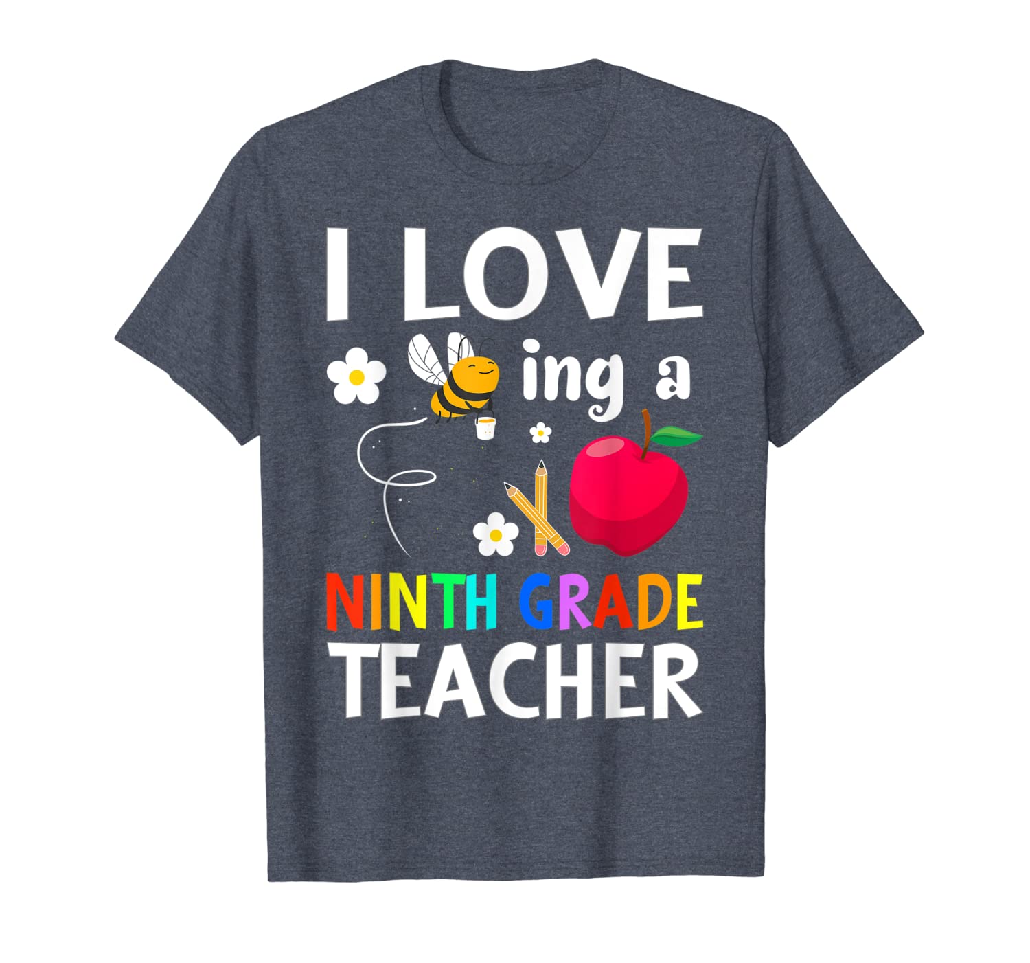

i love being a seven 9th grade teacher gift for teacher, White;black