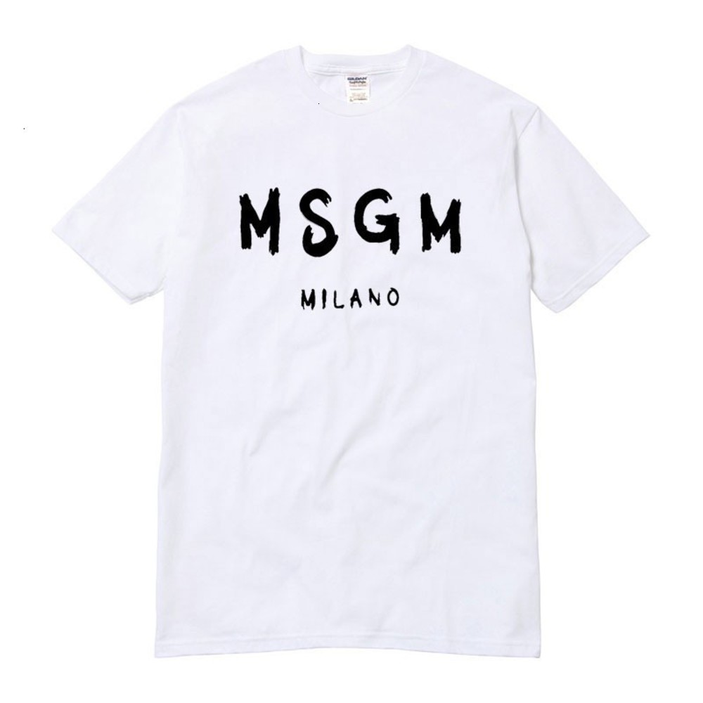 

Wholesale-High Quality Men/Women MSGM T Shirt Summer Couple Brand Letter Printed Tops Tee Casual Cotton Short Sleeve O-Neck Tshirt, White