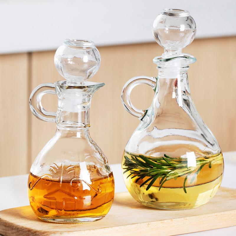 Storage Bottles & Jars Glass Oiler Household Creative Soy Sauce Vinegar Bottle Kitchen Seasoning Jar Fashion Spice Transparent Oil-image-745193921