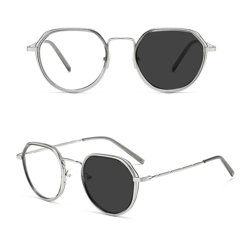 

Sunglasses Korean Eyeglasses Frame For Women Men Anti Radiation Glasses Blue Light Replaceable Lens Fashion Eyewear High Quality Alloy