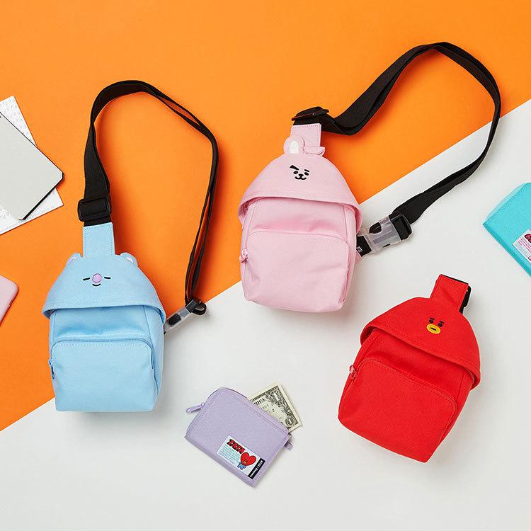 

Jumpsuits Kpop Bangtan Boys Cartoon Canvas Handbags Phone Purse Mini Shoulder Bag Women Wallets Wallet Sports Pouch Pocket Bags, Blue