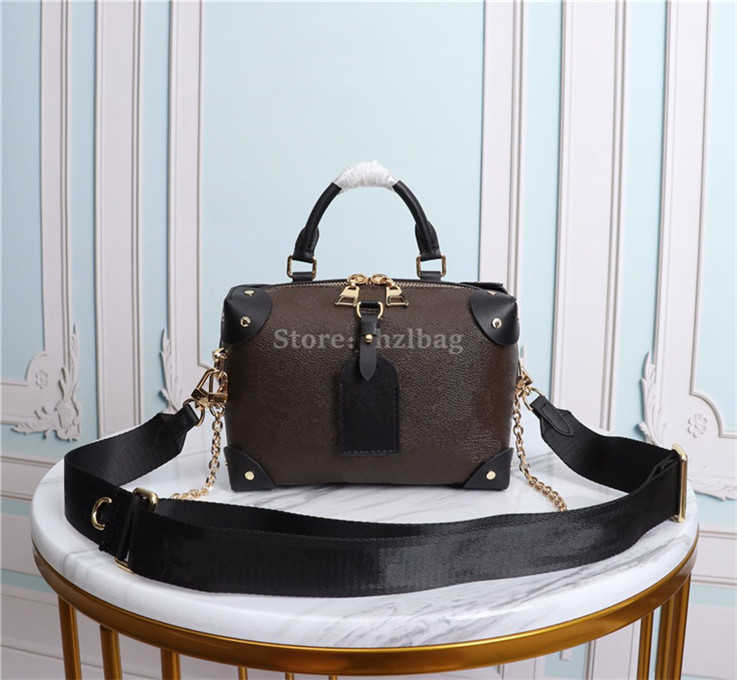 

Petite Malle Souple Shoulder Bags NOIR/PECHE/Black Monograms soft handbag D-ring Women designer Cross Body Totes bag M45571 M45393 M45531, Color 02