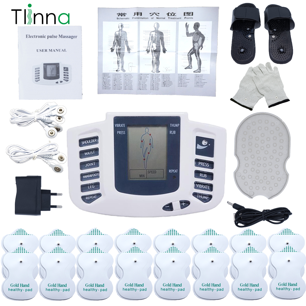 

Tens Electronic Acupuncture Full Body Slimming Pulse Massage Muscle Stimulator Muscle Pain Relief Therapy Health Care Massager