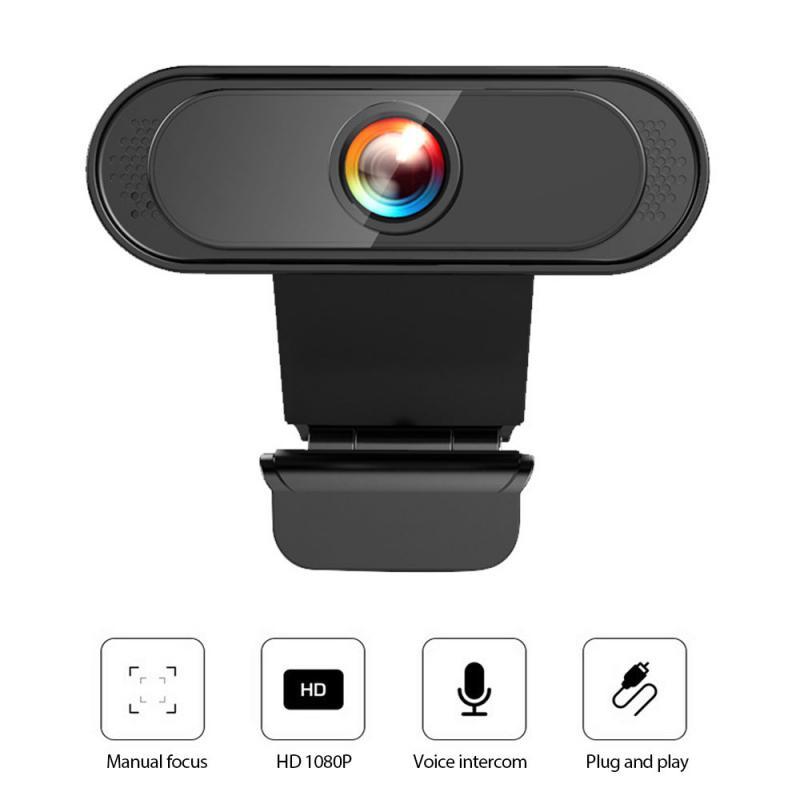 

Webcams 1080P HD Webcam With Mic Rotatable PC Desktop Web Camera Cam Mini Computer WebCamera Video Recording Work