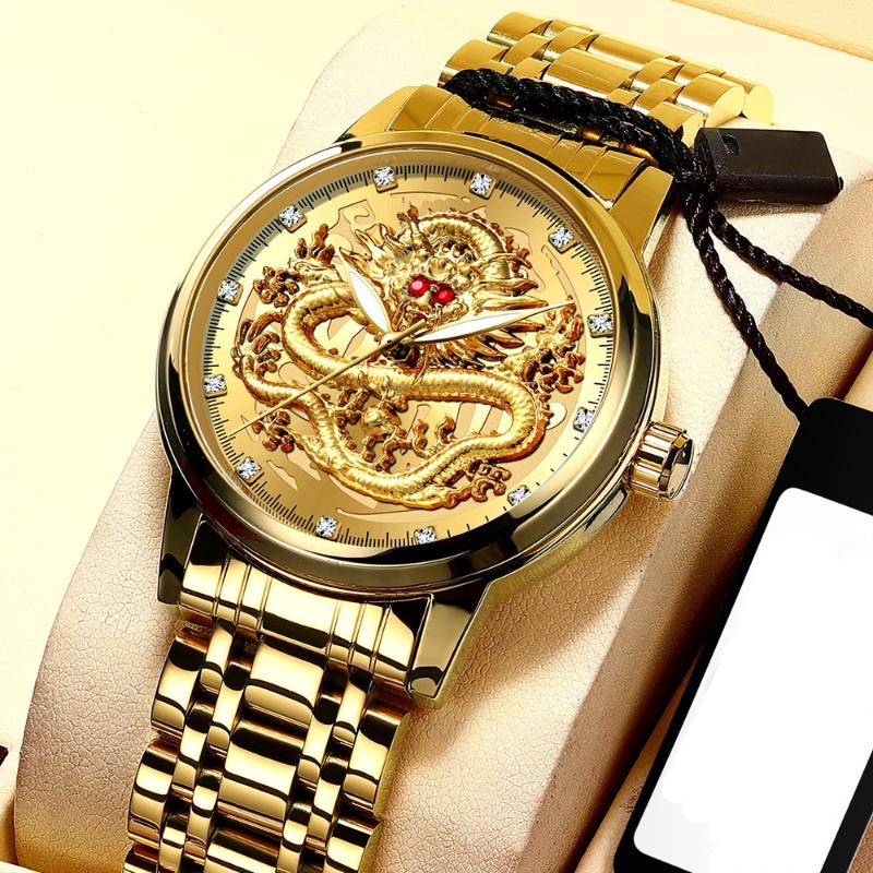 

Wristwatches Anaglyph Jin Longbiao Man Waterproof Shilong Surface Fashion, Not Mechanical Watch Men Set Auger Smoky Laos Chronology, Bronze