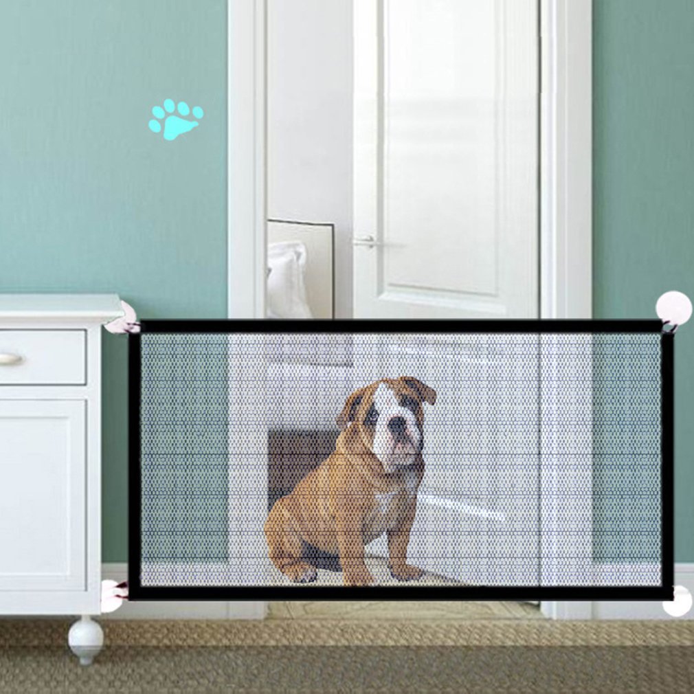 Household Foldable Door Dog Net to Hek Nylon Foldable Dog Isolation Net Perforation Free Light Weight And Portable Tool Strong Hook-image-692366108
