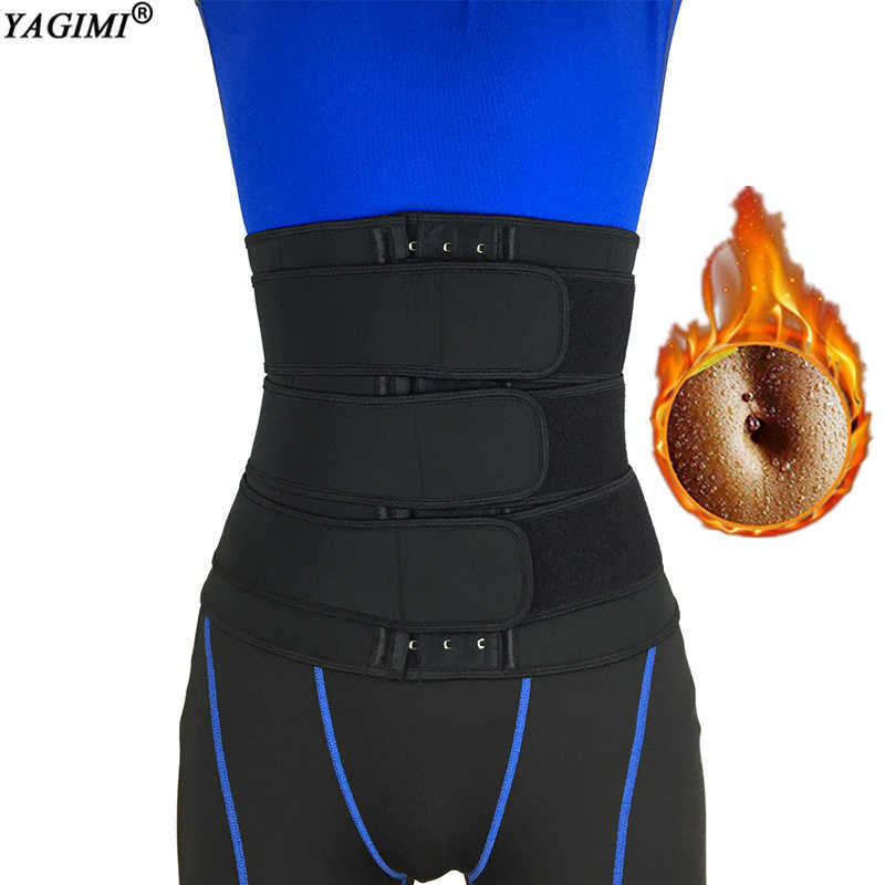 

YAGIMI Waist Trainer Corset Neoprene Sweat Shapewear Body Women Slimming Sheath Belly Reducing Shaper Workout Trimmer, Rose red hook