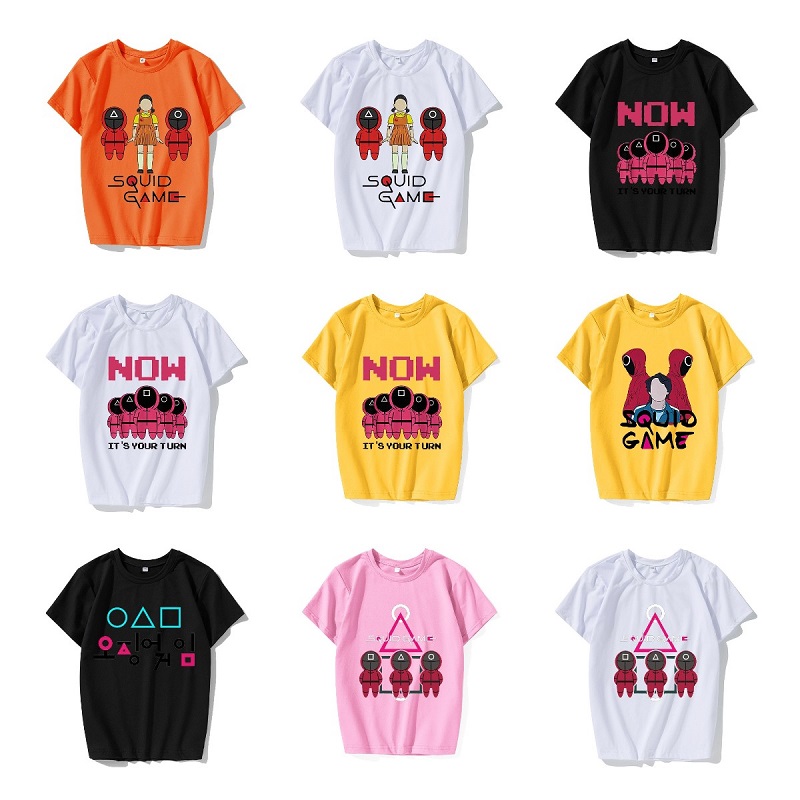 Dropship Coréen TV Squid Squid Jeu T-shirt Hommes Kawaii Dessin animé Tops 456 Tees graphiques Unisex Harajuku Mode T-shirt de style coréen Homme