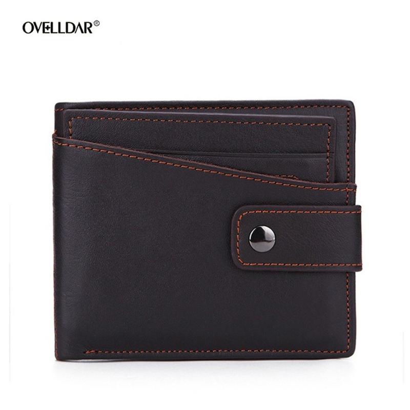 

Wallets Leather Men's Wallet Fashion Casual Short Multifunctional First, Black