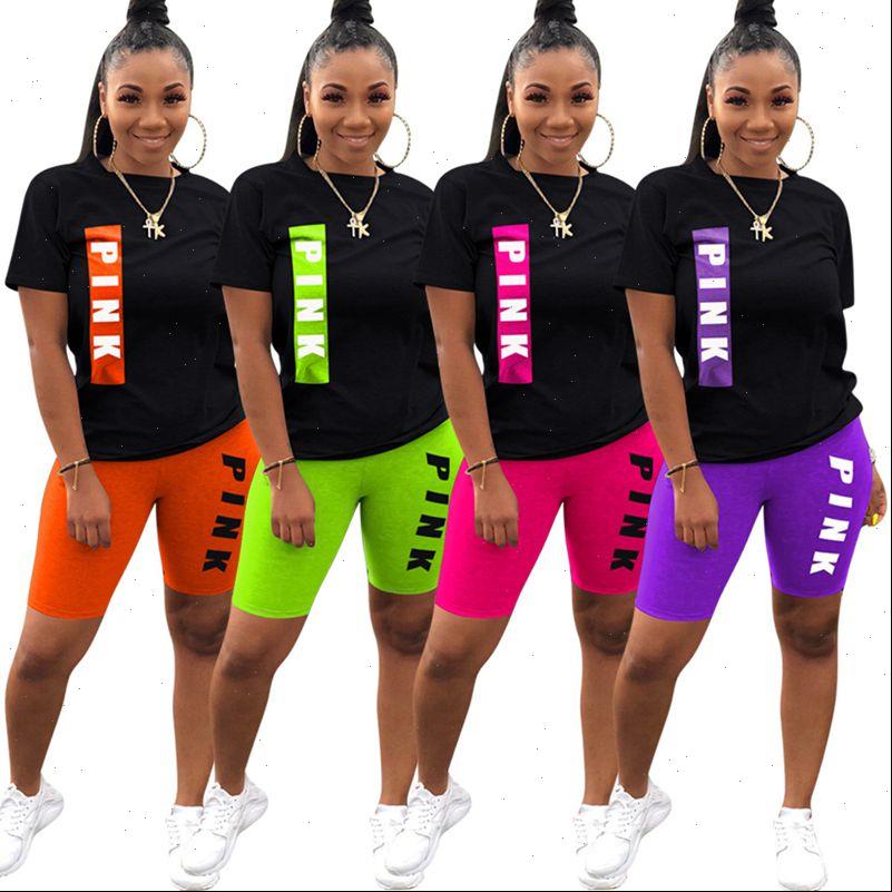 

Plus Size Letter Two Piece Womenpant Outfits Cute Pink Clothing T Shirt Shorts Sweat Suit Wear Matching Sets, White